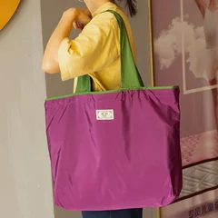 Large Waterproof Nylon Foldable Shopping Tote Bag-24