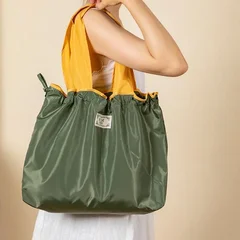 Large Waterproof Nylon Foldable Shopping Tote Bag-2