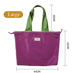 Large Waterproof Nylon Foldable Shopping Tote Bag-9