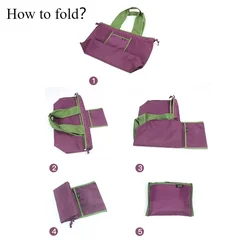 Large Waterproof Nylon Foldable Shopping Tote Bag-6