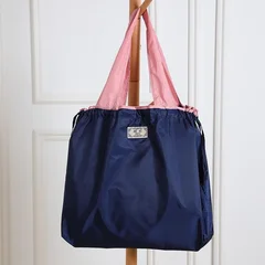 Large Waterproof Nylon Foldable Shopping Tote Bag-11