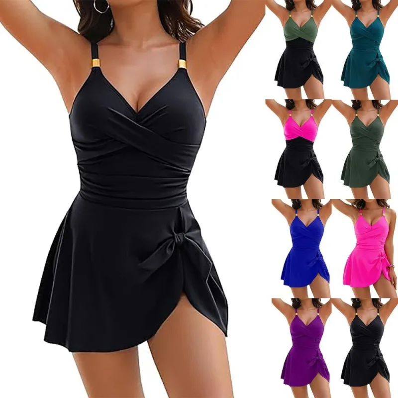 Damen Cross-Backless Einteiler Badeanzug