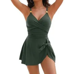 Damen Cross-Backless Einteiler Badeanzug-5